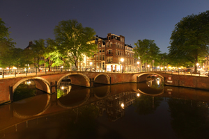 Amsterdam Night Spotlight Canals amsterdambynight