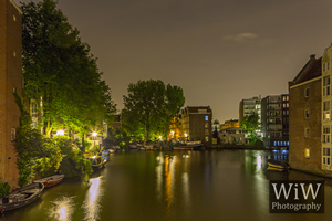 Rapenburgwal Amsterdam night amsterdam by night